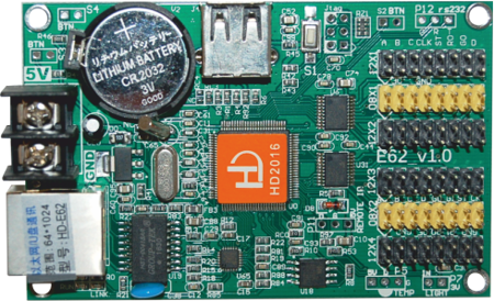 HD-E62 LED Display card ETHERNET & USB control 