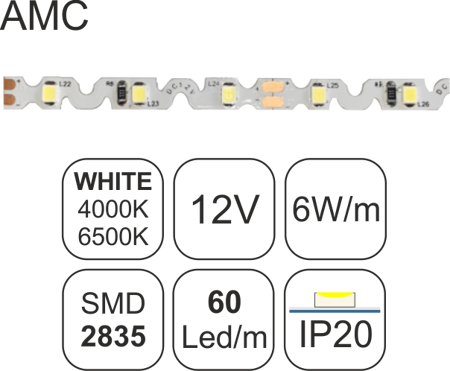 TAINIA White-S-6W-AMC-12V-IP20
