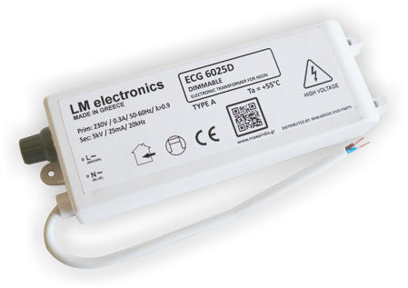 Τροφοδοτικό NEON LM ECG-6025D White