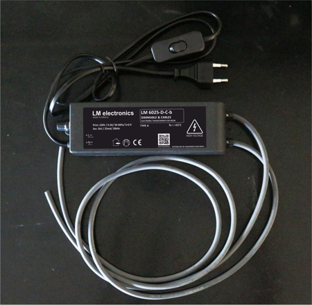 Τροφοδοτικό NEON LM 6025-D-C-b Black with Cables