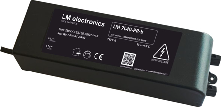 Τροφοδοτικό NEON LM 7040-PR-b Black