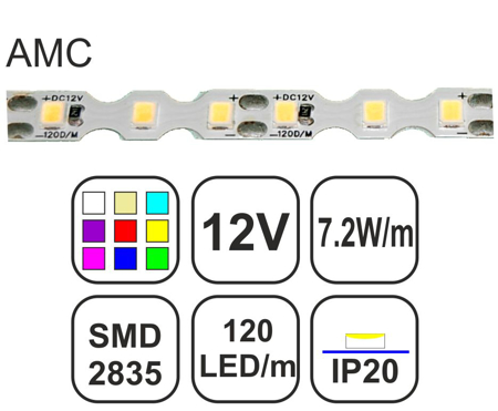 Εικόνα από FREZ LED 12V-7.2W/m-AMC-W65