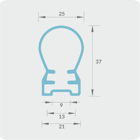 Εικόνα από Decor Profile LED Έγχρωμο  6W/m 12V Outdoor