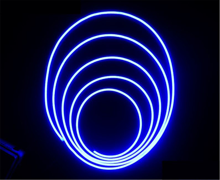 Picture of NEON Flex  BLUE 12V-8W/m-6mm - Λευκή σιλικόνη - RISHANG