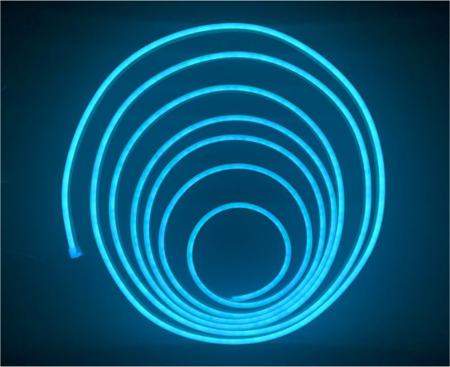 Εικόνα από NEON Flex  ICE BLUE 12V-8W/m-6mm - Λευκή σιλικόνη - RISHANG