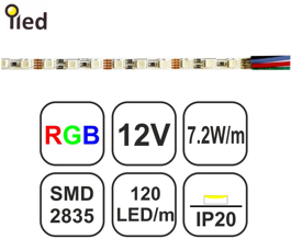 Picture of TAINIA RGB-7.2W-iPix-12V-120led-IP20-4mm