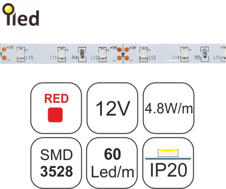 Picture of TAINIA RED-4.8W-IK-12V-60led-IP20