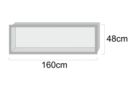Picture of 160x48cm 1F με αποσπώμενη πλάτη