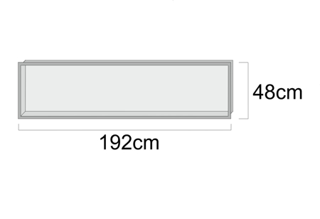 Picture of 192x48cm 1F με αποσπώμενη πλάτη