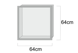 Εικόνα από 64x64cm 1F με αποσπώμενη πλάτη