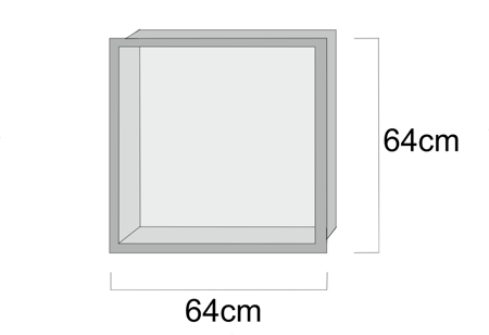 Εικόνα από 64x64cm 1F με αποσπώμενη πλάτη