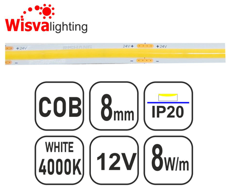 Εικόνα από TAINIA COB-W40-8W-TM-320led-12V-IP20 -8mm